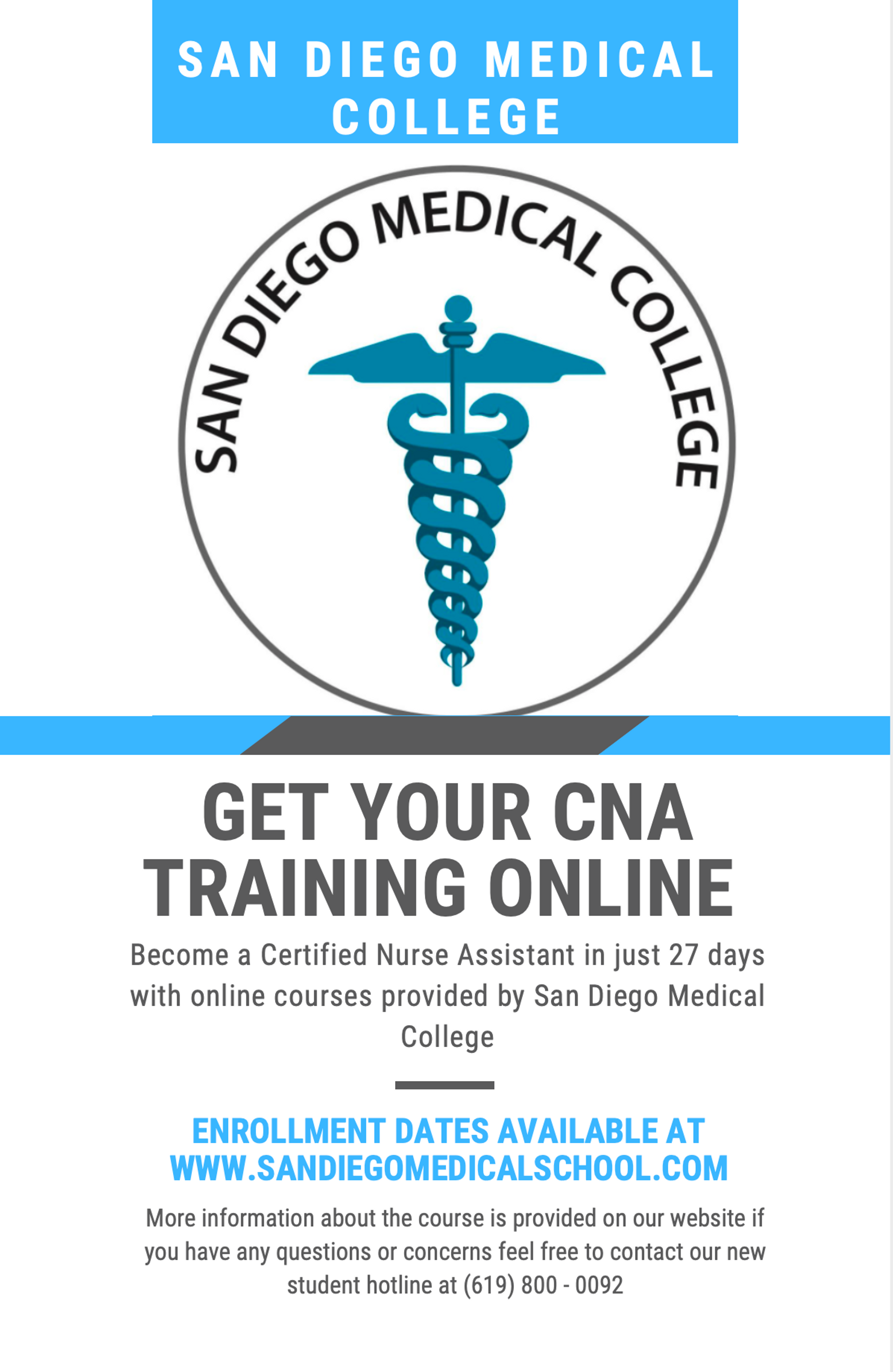 CNA Online TrainingNurse Assistant ProgramSan DiegoSan