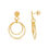 Thumbnail: Round plain gold earrings II