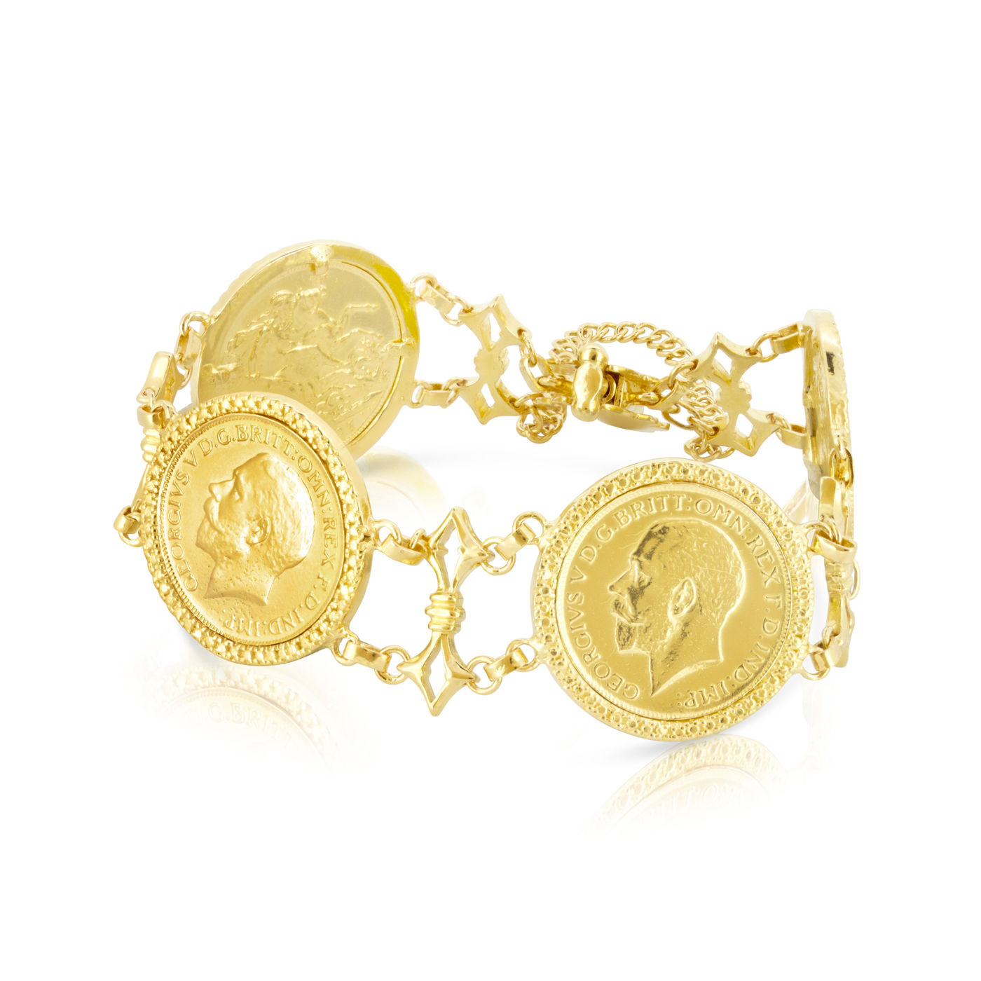 21K Golden Coins Bracelet
