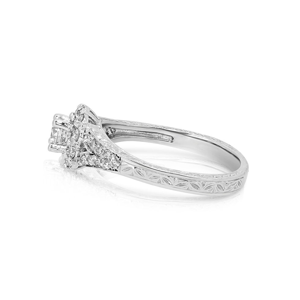 Thumbnail: Diamond Decorated Engagement Ring