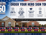250-Sign Tribute Benefits Veterans