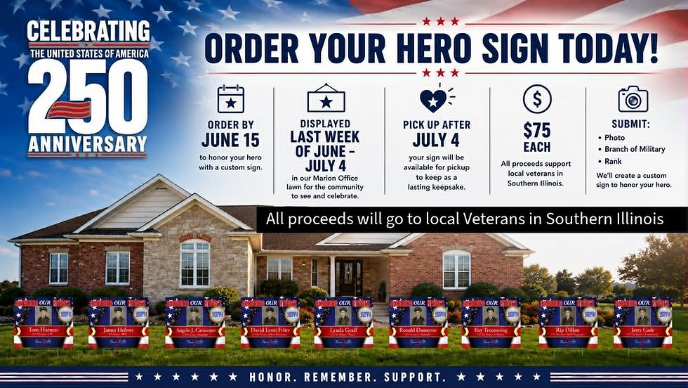 250-Sign Tribute Benefits Veterans