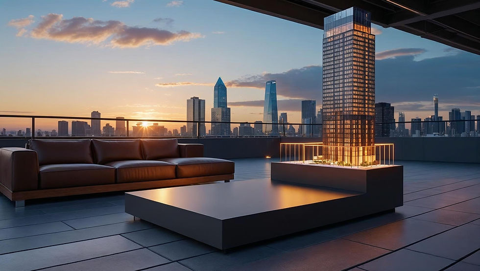 A single, sophisticated frame that fuses business, real-estate, and elegance in one glance