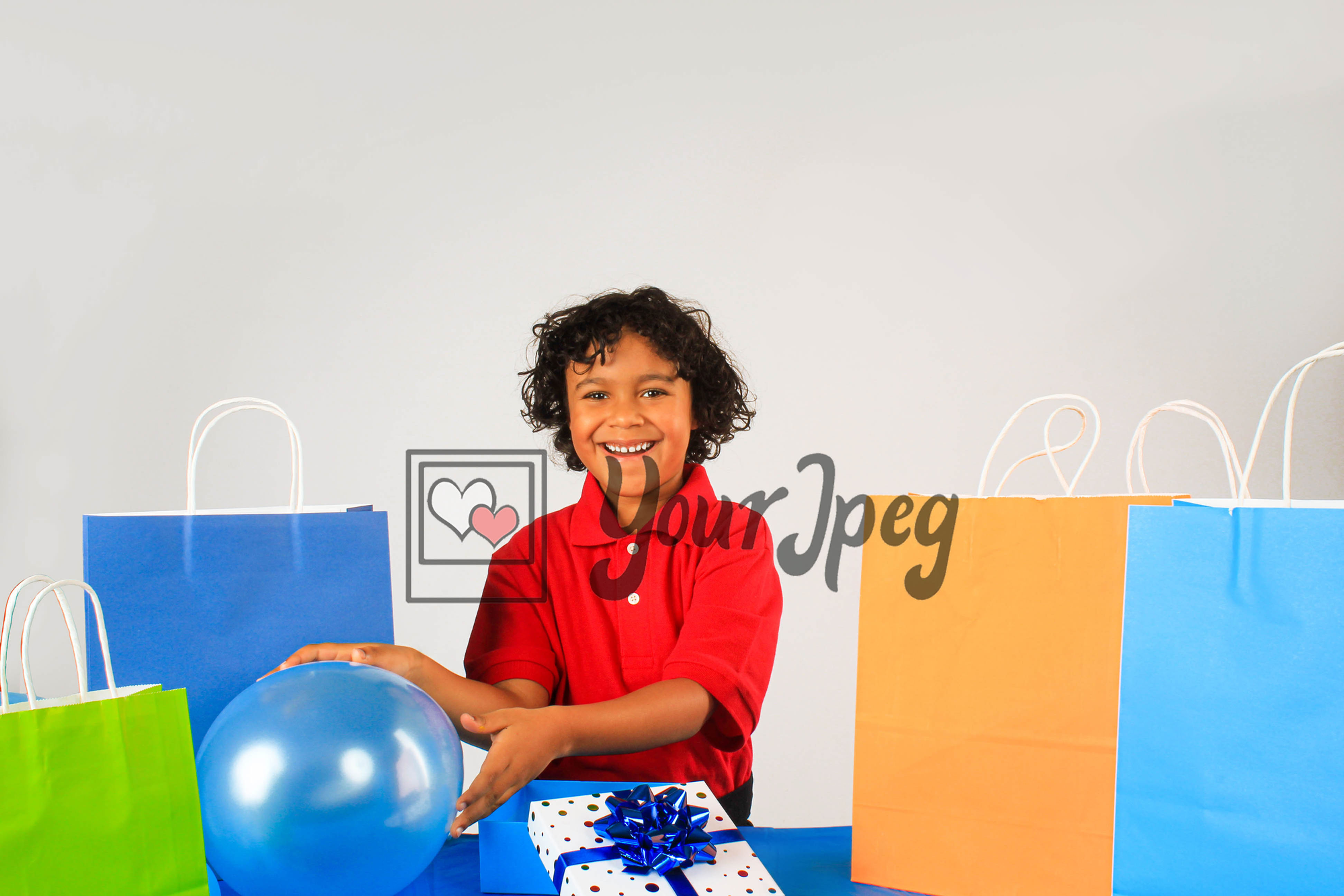 Boy Picking Up Gift