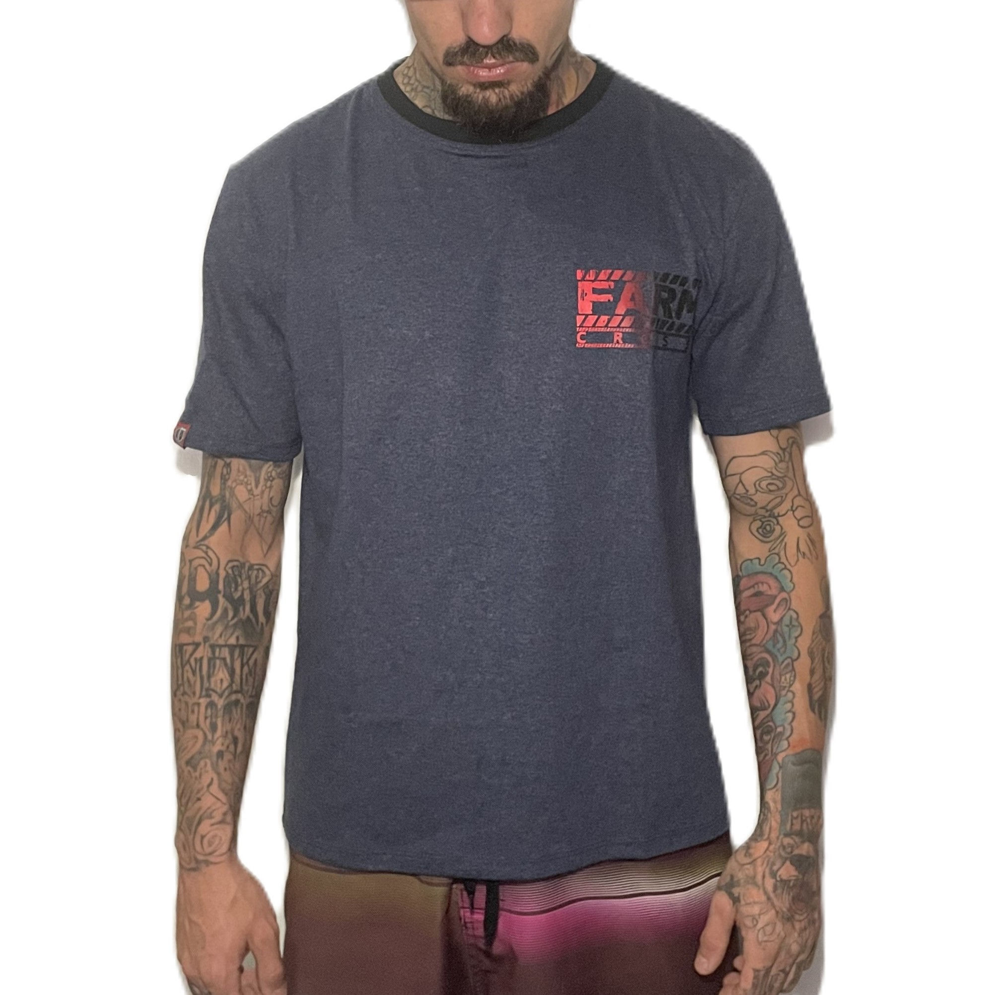 camiseta masculina Farm cross Caution