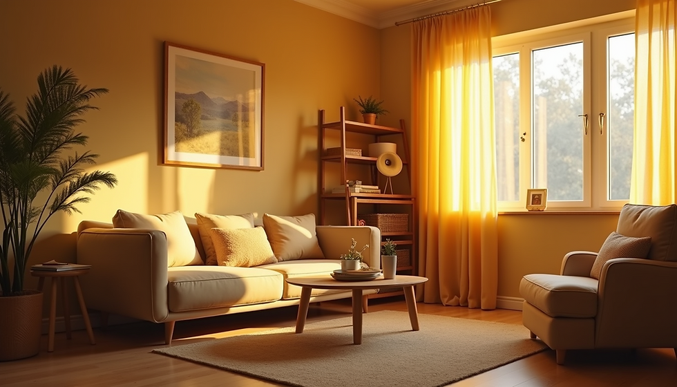 Warm Light effects in a room