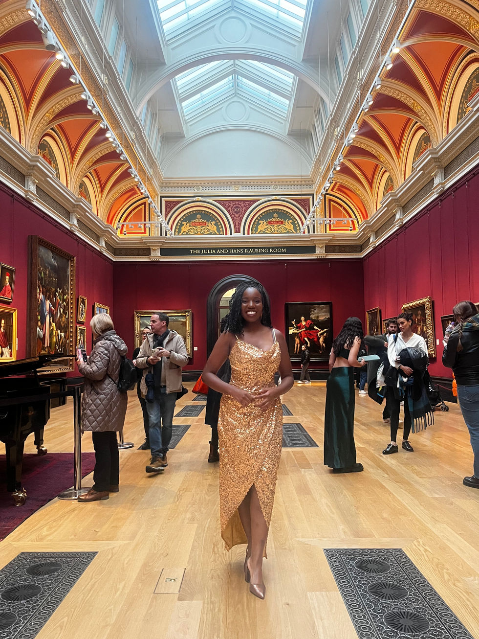 Soprano Roberta Philip and pianist Daisie Sitlani performing in the the Julia and Hans Rausing Room at the National Gallery.