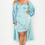 Thumbnail: Satin Strap Dress With Self Belt Coat Set