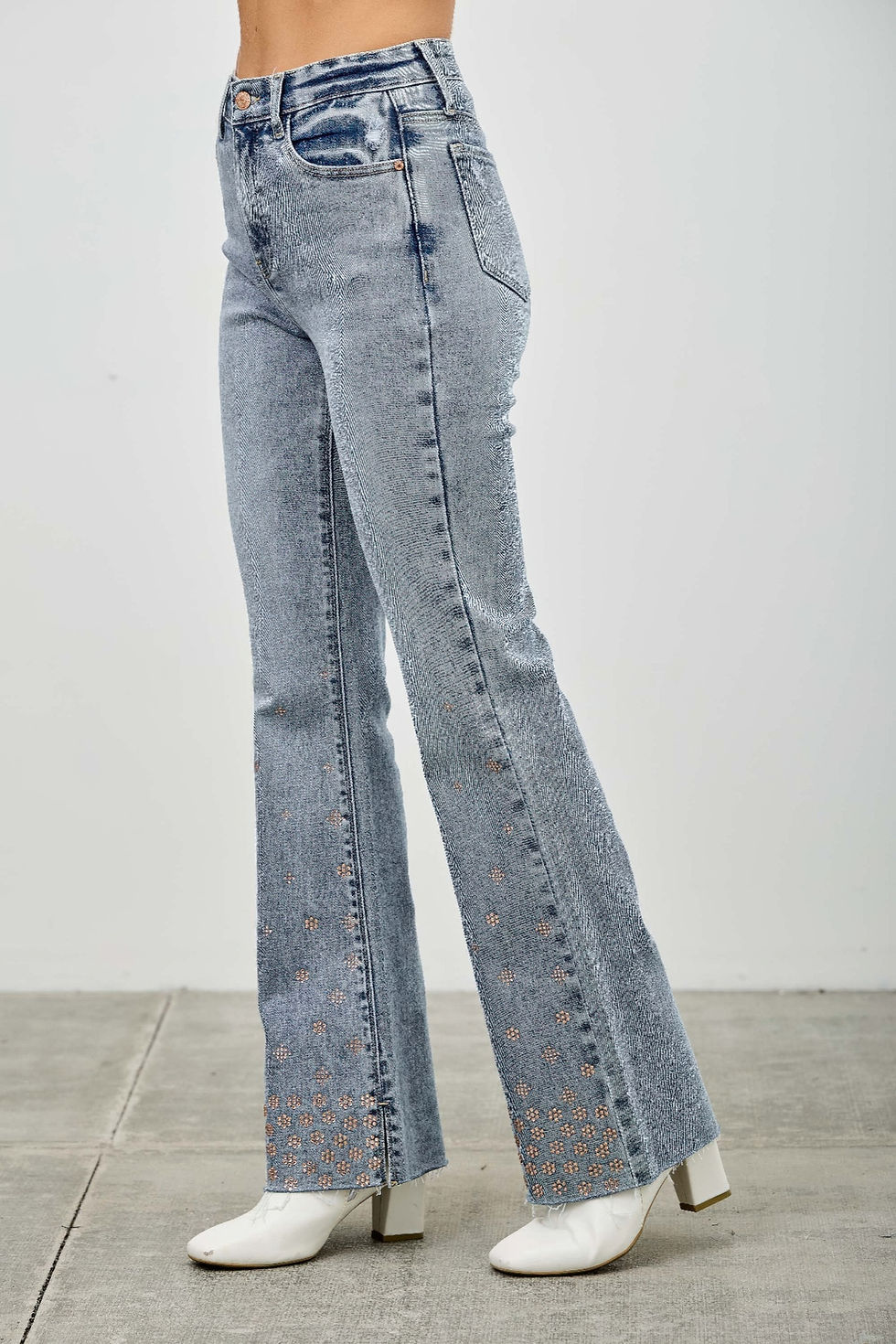 Thumbnail: High Rise Kick Flare With Rhinestone         