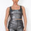 Thumbnail: Faux Leather Square Zippered Crop Top