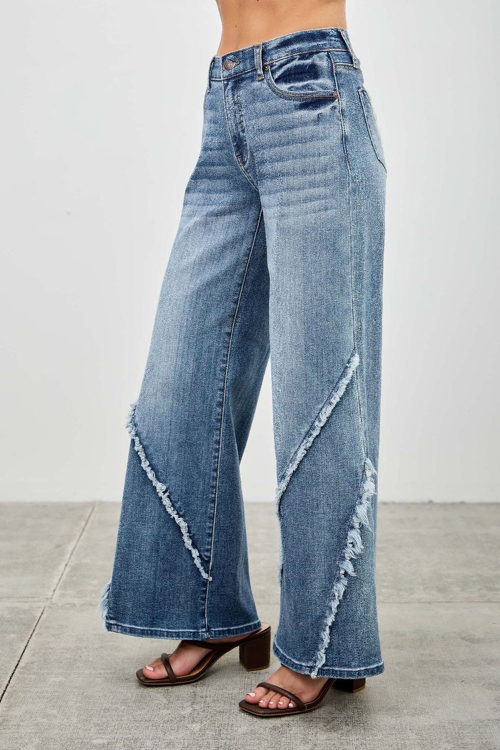 Thumbnail: Mid Rise Wide Frayed Seam