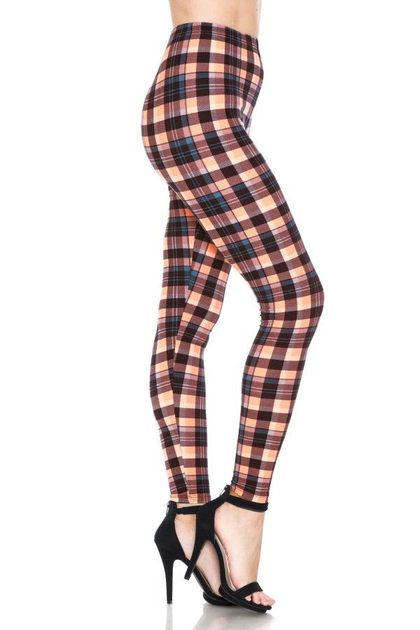 Thumbnail: Multi Printed, High Waisted, Leggings With An Elasticized Waist Band