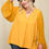 Thumbnail: Woven And Textured Chiffon Top With Voluminous Sheer Sleeves