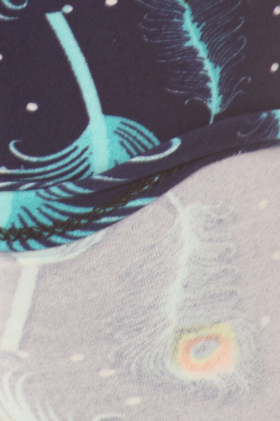 Thumbnail: Plus Size Print, Full Length Leggings In A Slim Fitting Style With A Banded ...