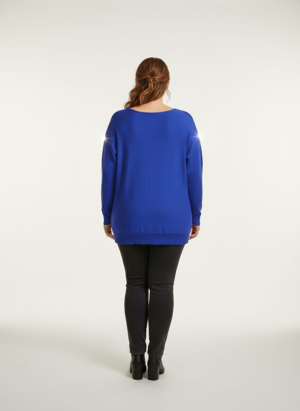 Thumbnail: Sequin Shoulder Knit Tunic Top