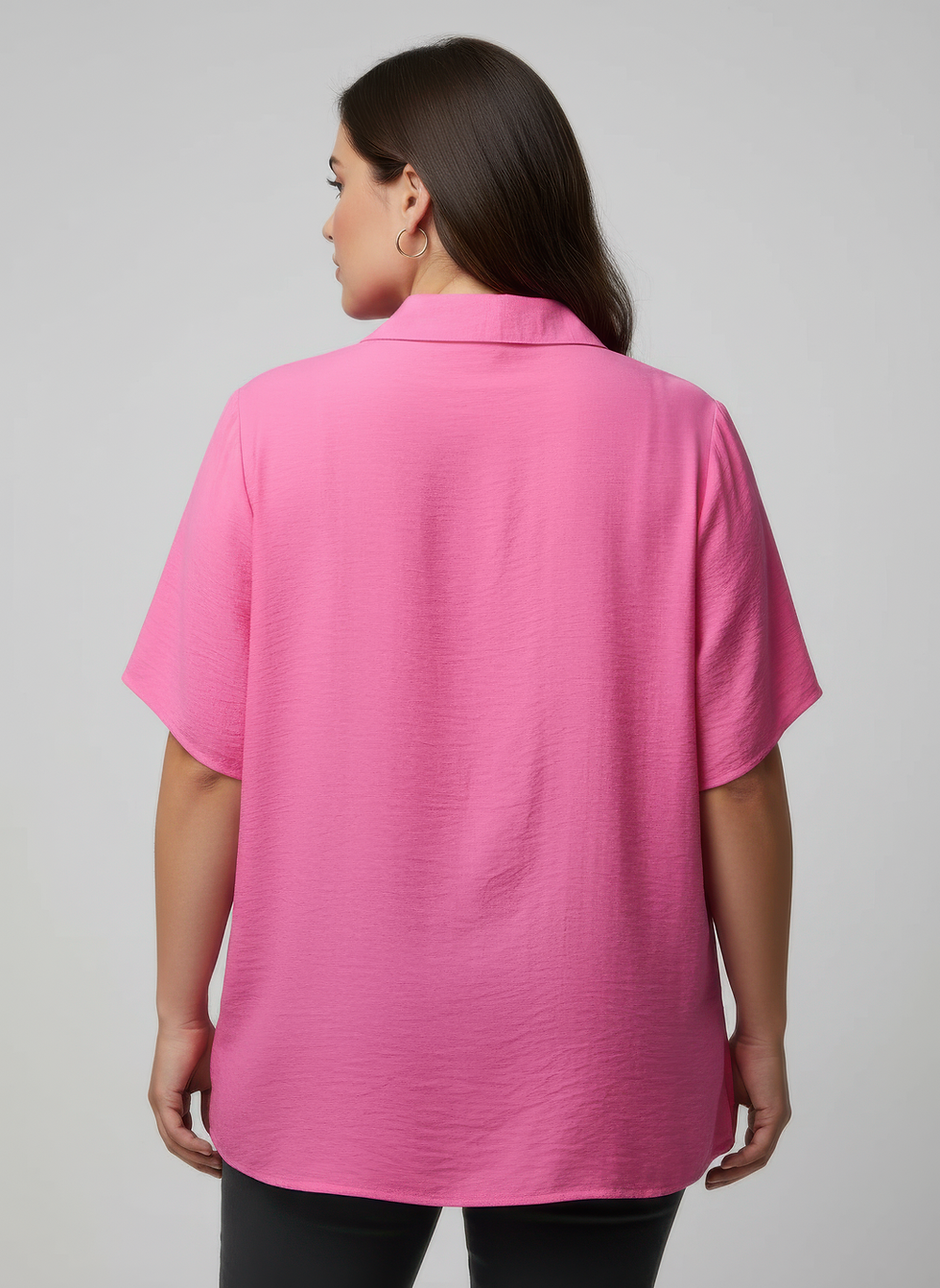 Thumbnail: Zip Pocket Collared Knit Tunic Top