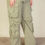 Thumbnail: Plus Size Flap Pockets Drawstring Ruched Parachute Pants