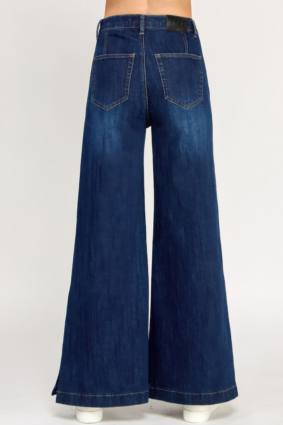 Thumbnail: High Rise Wide Leg With Button Slit