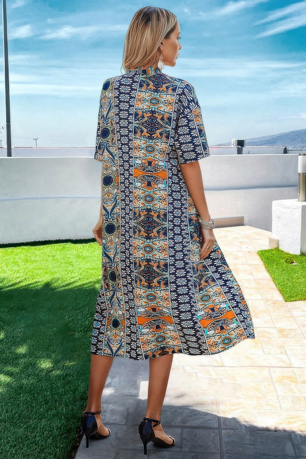 Thumbnail: Allover Print Kimono And Short Sets