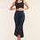 Thumbnail: Navy Solid High Waisted Retro Bell Bottom Flare Pants