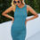 Thumbnail: Ribbed Crew Neck Ruched Bodycon Tank Dress