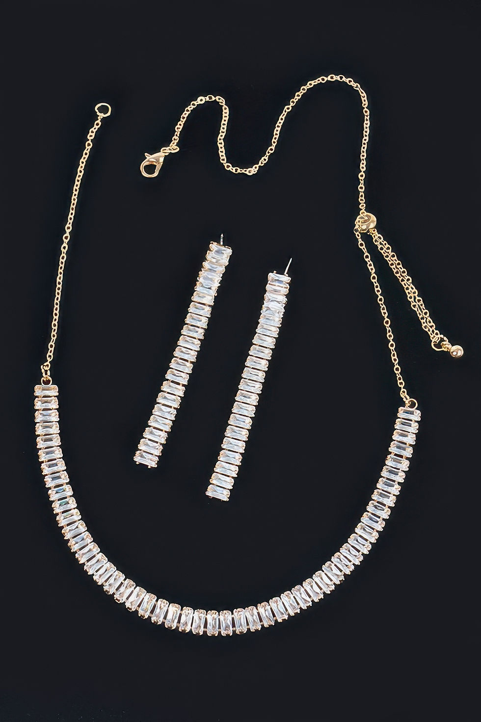 Thumbnail: Rhinestone Choker W/earring