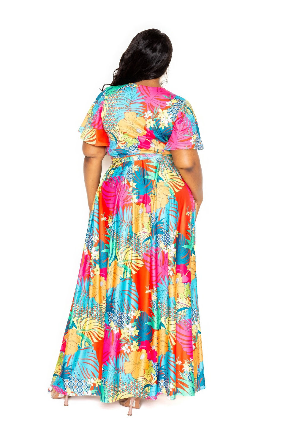 Thumbnail: Tropical floral maxi skirt & top set