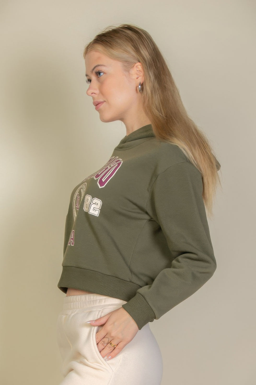 Thumbnail: Graphic Drop Shoulder Pull Over Hoodie