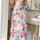 Thumbnail: Straps Floral Print V Neck Patchwork Full Dress