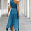 Thumbnail: Twist Front Pleated One Shoulder Long Dress