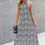 Thumbnail: Halter Neck Cutout Leopard Maxi Dress