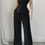 Thumbnail: Off Shoulder Back Hide Zipper Pleated Fit Jumpsuit