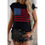 Thumbnail: American Flag Print Crew Neck Cap Sleeve Vest