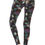 Thumbnail: Long Yoga Style Banded Lined Floral Printed Knit Legging With High Waist