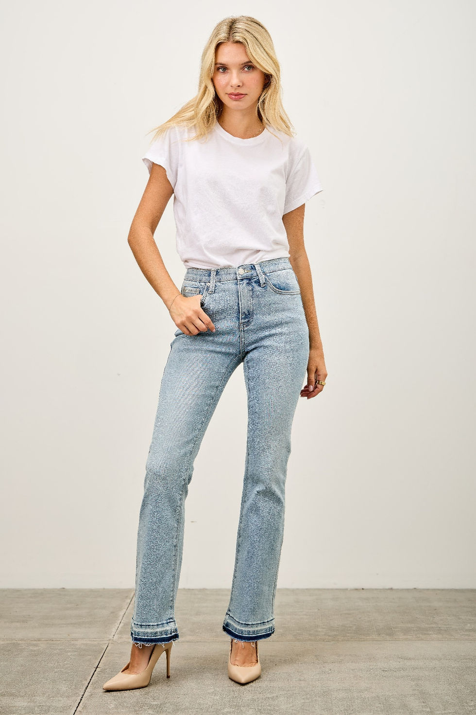 Thumbnail: Mid Rise Flare With Released Hem