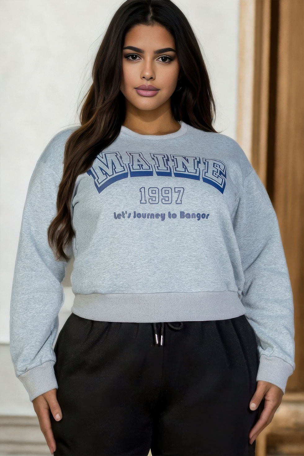 Thumbnail: Plus Size Graphic Drop Shoulder Sweatshirt