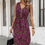 Thumbnail: Sleeveless Leopard Print Tie Front Curved Hem Dress