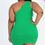 Thumbnail: Plus Size Ribbed One Shoulder Cutout Front Casual Mini Bodycon Dress
