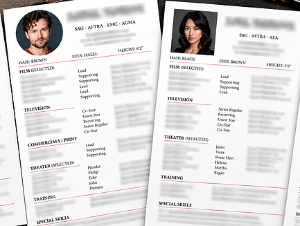Sample professional acting resumes
