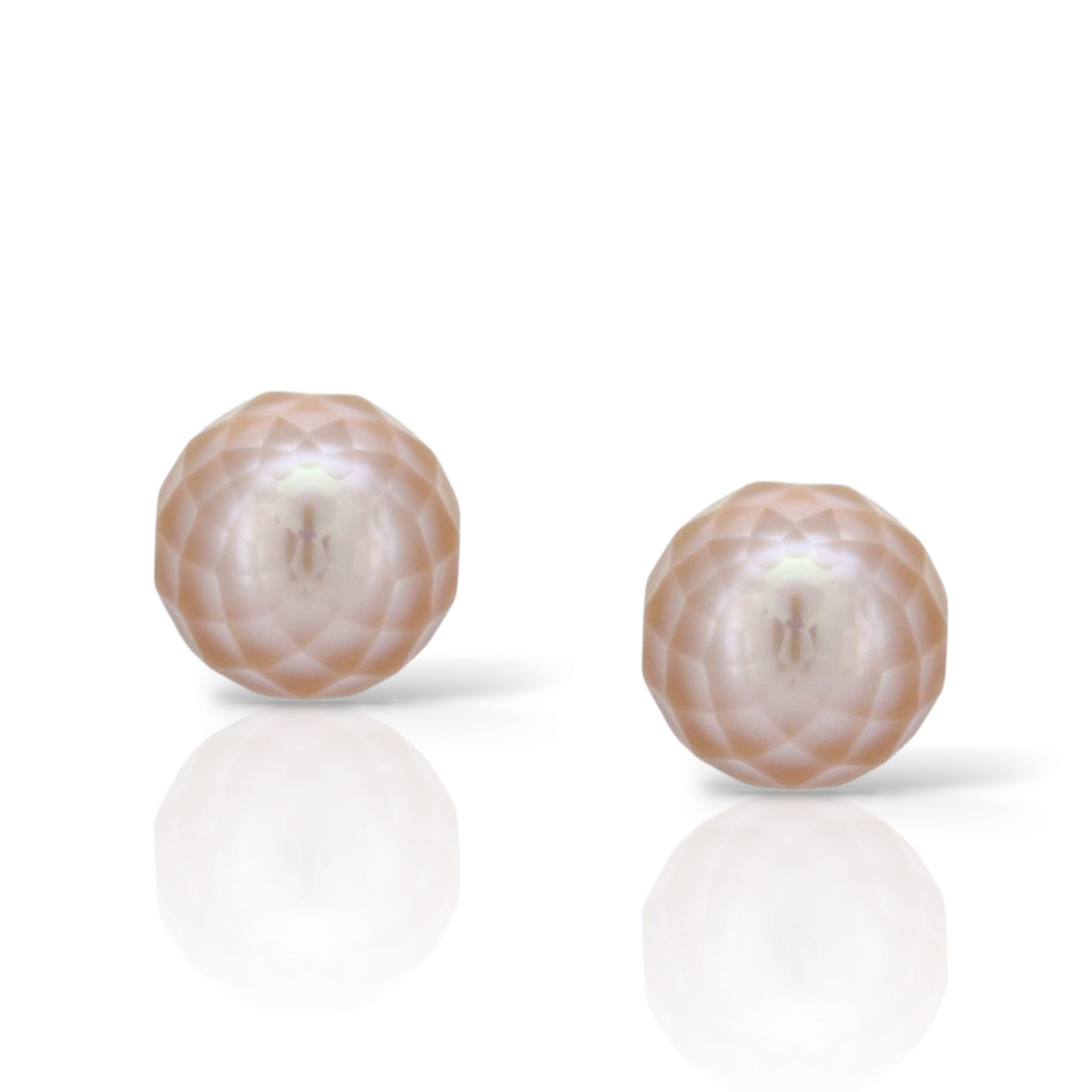 Facet Rose  perlové  náušnice