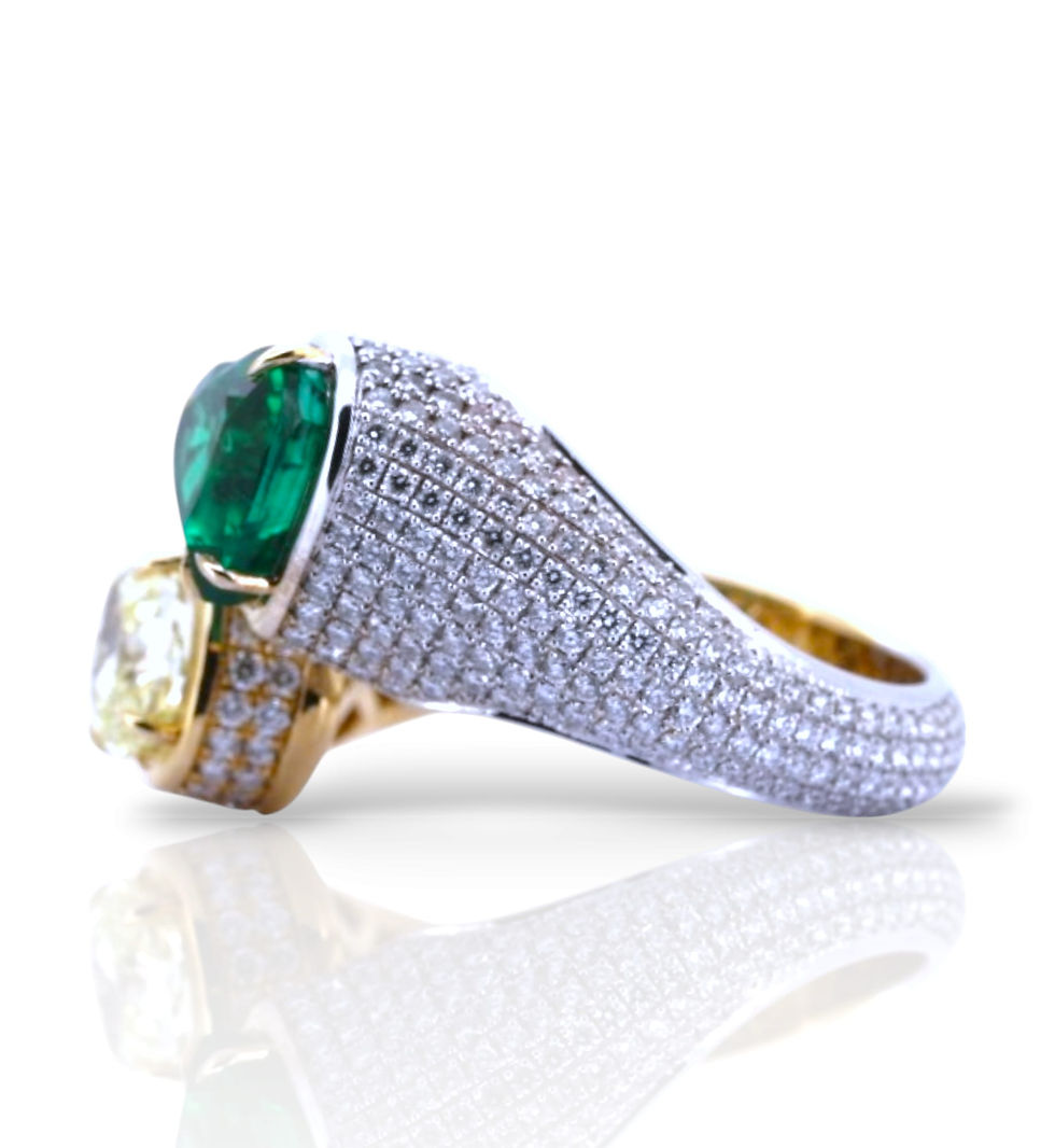 Miniatura: Investičný prsteň so smaragdom najvyššej kvality certifikát Gubelin