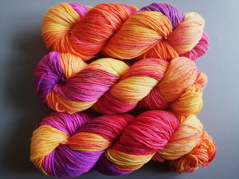 Vivid Sunset - 'That Basic Sock Base' - 100g