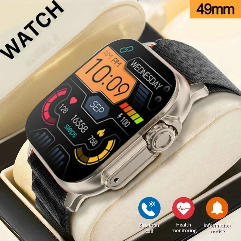 2026 New Men Smart Watch 2.01 Inch HD Screen Bluetooth Call Health Fitness Track