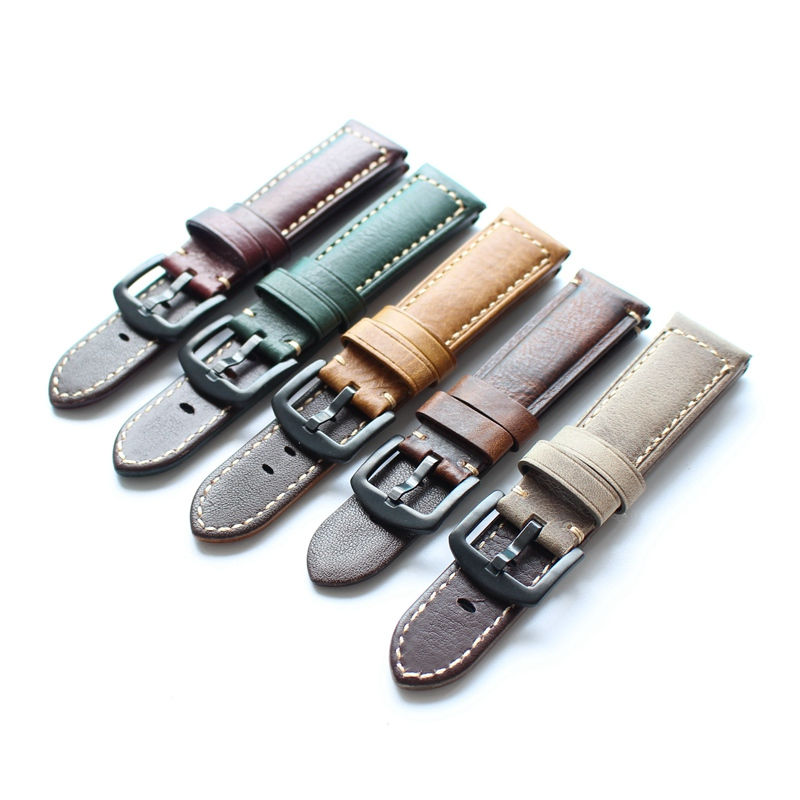 Миниатюра: 20mm 22mm Handmade leather strap
