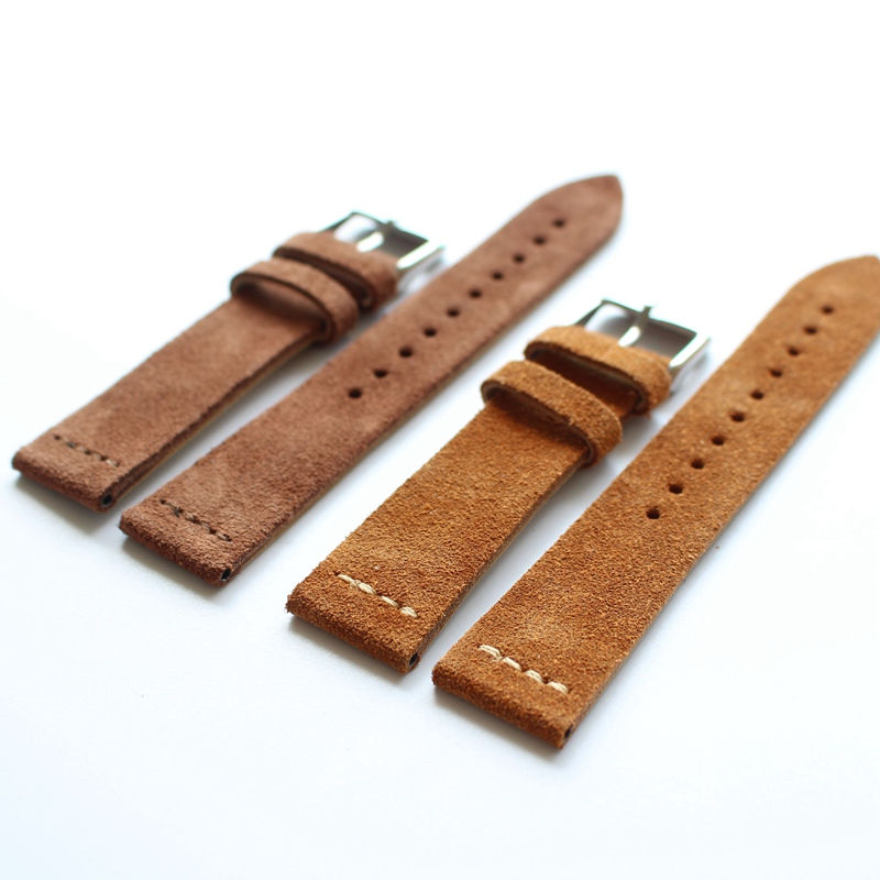 Thumbnail: Vintage leather strap handmade 20mm 22mm soft watch strap