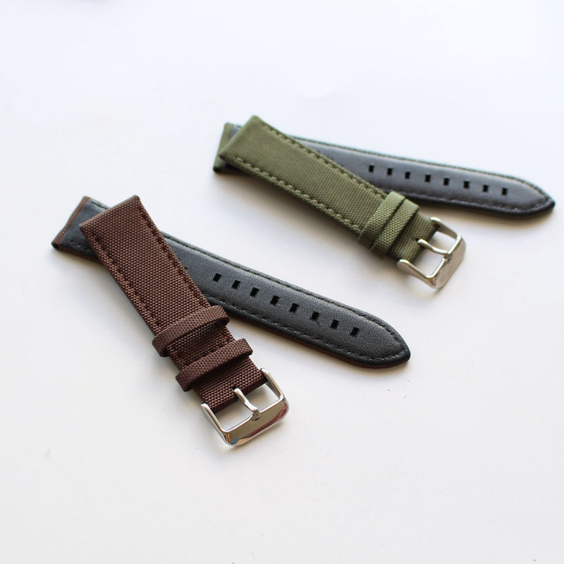 Миниатюра: 22mm Canvas strap Leather lining