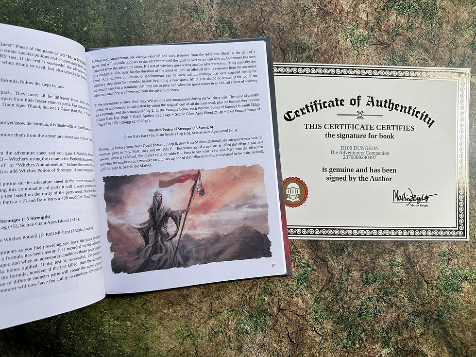 Thumbnail: D100 Dungeon The Adventurers Companion (Book 2) Hardback (C7)