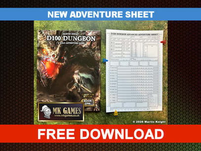D100 Dungeon Advanced Adventure Sheet