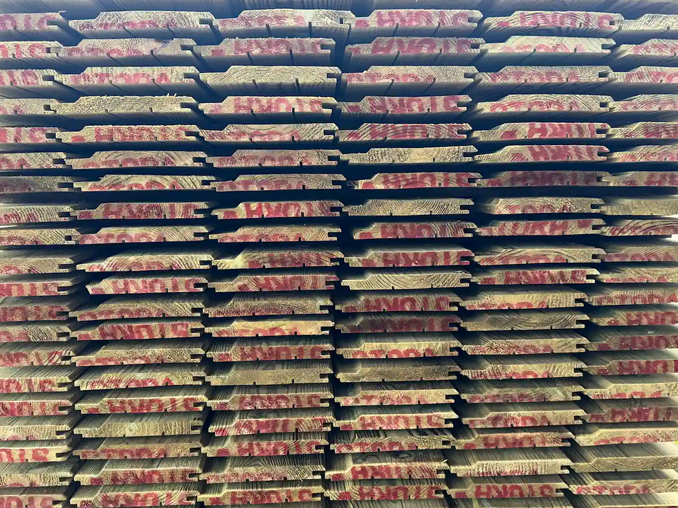 Tábuas de parede tratadas em autoclave macheadas