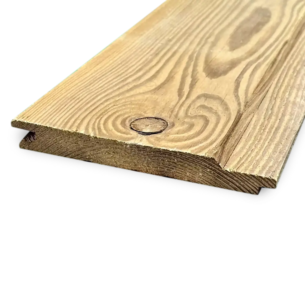 Perfil de forro exterior de Pinho Nórdico macheado